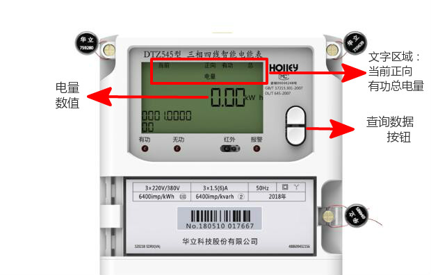 華立三相四線電表DTZ545怎么看度數(shù)