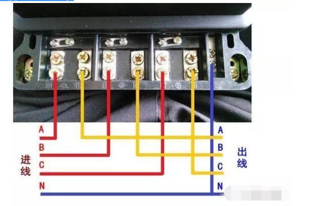 三相電表接線圖6個(gè)孔